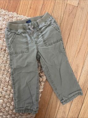 GAP Olive Green Kids Pull-On Cargo Joggers